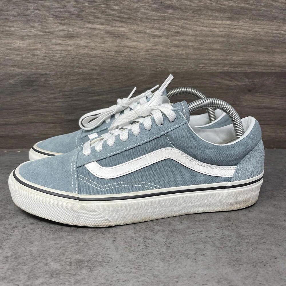 Vans Old Skool Shoes Mens Size 7.5 Blue White Sneakers 751505